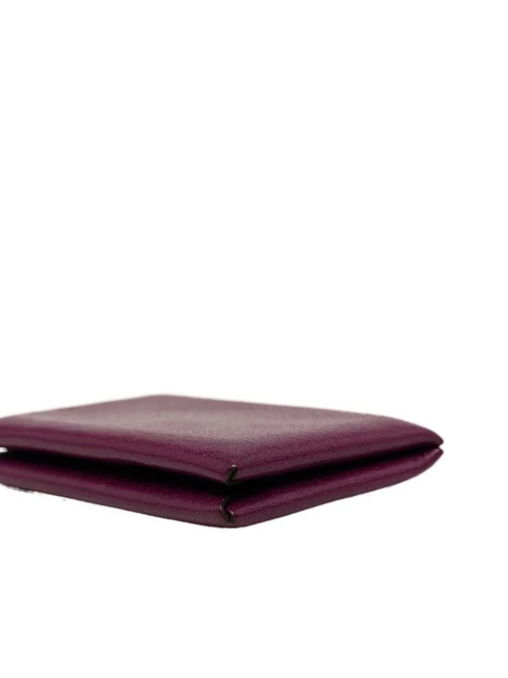 Hermes Calvi Card Case Business Anemone Purple Chevre